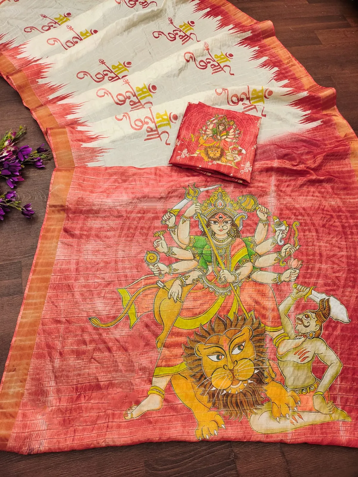 Buy Durga ashtami special saree in Surat - Reseller Bazzar